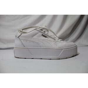 Puma Karmen Rebelle Women's 8.5 White Leather Sneakers 387212-01 Y2K